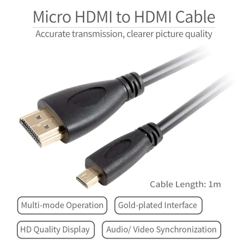 Vista 2 de FEELWORLD Cable micro HDMI a HDMI de alta velocidad - 3 pies (3.3 ft)