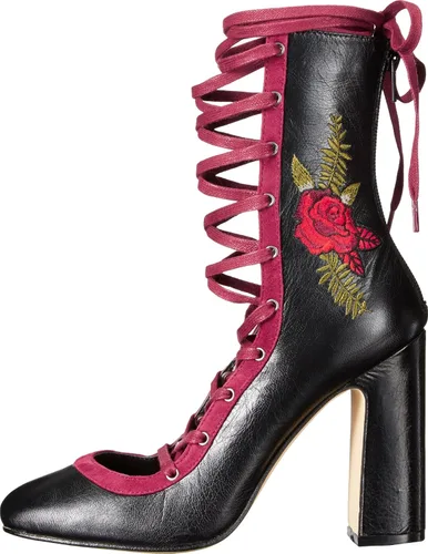 Vista 2 de Chinese Laundry Zapatos de tacón Sylvia con cordones para mujer Cuero negro