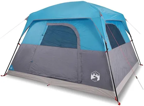 Vista 2 de YAFF Cabina de tienda de campaña para 4 personas azul impermeable, artículos deportivos, recreación al aire libre, camping y senderismo, tiendas