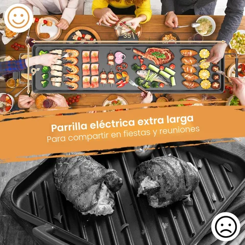 Vista 2 de Plancha eléctrica extra grande de 35 pulgadas, superficies
