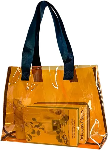 Vista 7 de Bolsa grande transparente – Versátil, impermeable, resistente a las manchas, bolsa de hombro transparente para el trabajo
