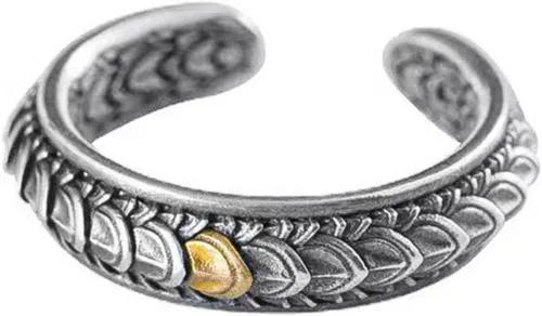 Vista 218 de Anillo de plata de ley 925, minimalista, ajustable, hecho a mano, para mujeres y niñas