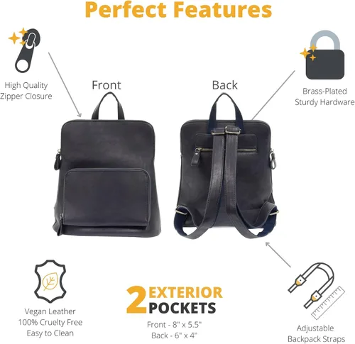 Vista 2 de joy susan Julia Mini Mochila Bolso para Mujer, midnight, Mochilas Daypack