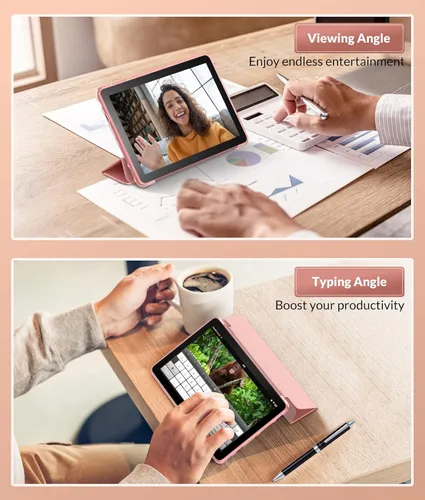 Vista 5 de MoKo Funda compatible con la nueva tablet Kindle Fire HD 8 y 8 Plus (12ª generación-versión 2024/2022) de 8 pulgadas, cubierta trasera de TPU suave