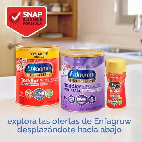 Vista 8 de Enfagrow Premium - Bebida nutricional de leche para niños pequeños, leche natural, 24 onzas