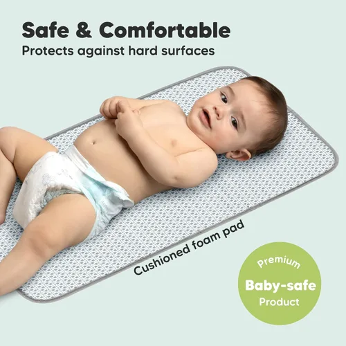 Vista 7 de KeaBabies Cambiador de pañales portátil - Cambiador de pañales plegable impermeable - Cambiador de pañales de viaje - Cambiador de pañales ligero