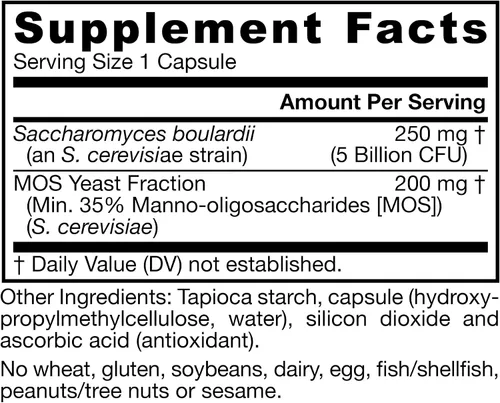 Vista 8 de Suplemento de Jarrow Formulas Sacharomyces boulardii y MOS, SAC, individual, 1, 1