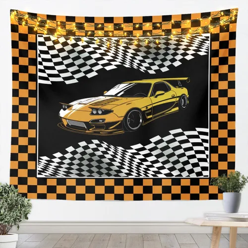 Vista 8 de Manfei Tapiz de pared de aviones para niños, diseño de bandera estadounidense, decoración de habitación de niños, niñas y adultos, decoración