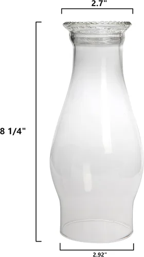 Vista 2 de Creative Hobbies Chimenea de vidrio con parte superior de cuentas, reemplazo elegante para quemadores de aceite vintage 3 x 8.5 pulgadas