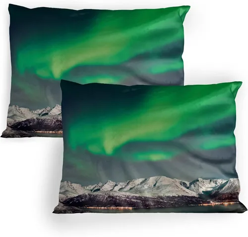 Vista 9 de Lunarable Juego de 2 fundas de almohada de caricaturas, automóvil deportivo de velocidad moderna, imagen exquisita del automóvil, ropa de cama
