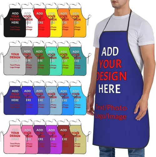 Vista 13 de Delantales personalizados con tu imagen, texto, foto, logotipo, diseña tus propios delantales para jardinería, cocina, cocina