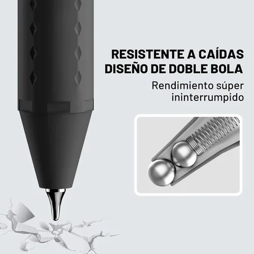 Vista 3 de Paquete de 12 bolígrafos negros - Bolígrafos de gel de 0.5 mm de tinta negra de secado rápido y escritura suave - Bolígrafo retráctil de agarre