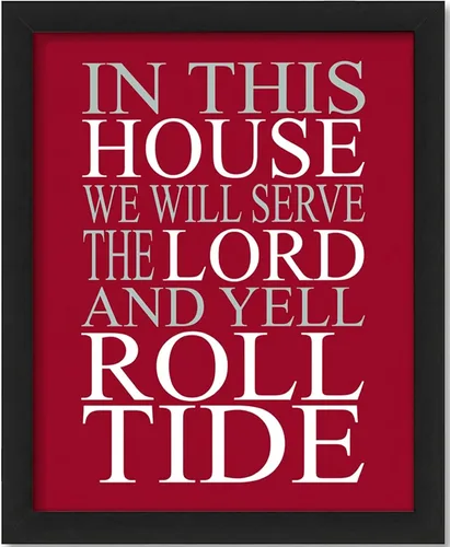 Vista 15 de In This House We Serve the Lord - Arte de pared con citas de fútbol americano, decoración de pared inspiradora para el hogar, oficina, dormitorio