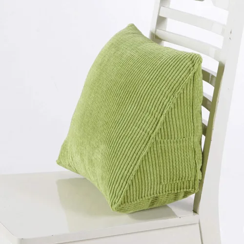 Vista 2 de Almohada de lectura de cuña suave, cojín triangular de pana para respaldo, posicionamiento para sofá, cama, silla de oficina, almohada de apoyo