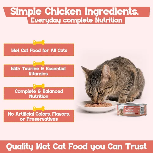 Vista 19 de Beefeaters Chicken Pate - Alimento húmedo para gatos, 3 onzas (paquete de 24 unidades), alimento húmedo para adultos con taurina, alimento húmedo