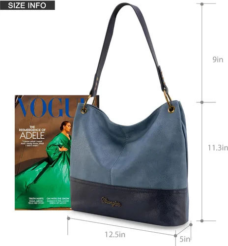 Vista 124 de Wrangler Hobo - Bolsas para mujer de cuero vegano con asa superior, bolsos de hombro y bolsos