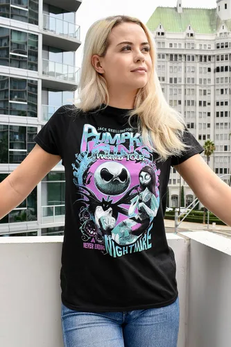 Vista 4 de Disney Nightmare Before Christmas Jack Skellington Nightmare King World Tour Camiseta