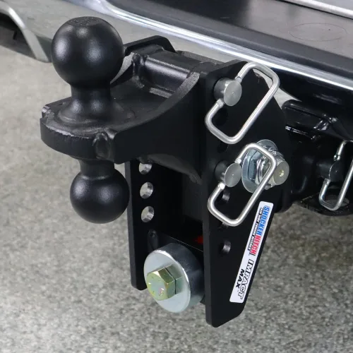 Vista 9 de Shocker Impact Max Cushion Hitch y bola combinada, elevación de 4" a caída de 4", se adapta a enganche de 2-1/2", negro, combo con bolas de 2