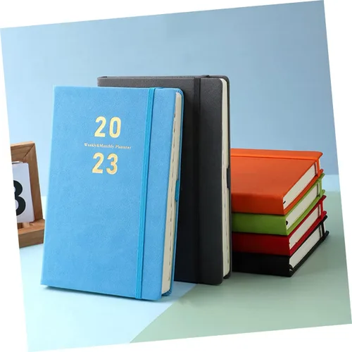 Vista 3 de MAGICLULU Planificador académico, bloc de notas para estudiantes, práctico cuaderno diario para oficina, escuela, diseño portátil ligero para una