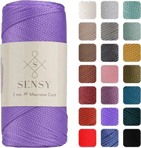 Vista 56 de Sensy Premium 2mm 229.5 metros de cuerda de poliéster 100% cordón de polipropileno Cordón de macramé 2mm Cordón para bolso de crochet Hilo
