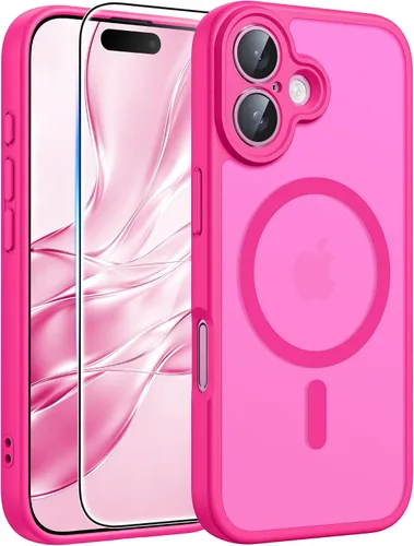 Vista 103 de FNTCASE Funda para iPhone 17 Pro: Fundas delgadas translúcidas de color azul claro compatibles con MagSafe, protección completa de la cámara