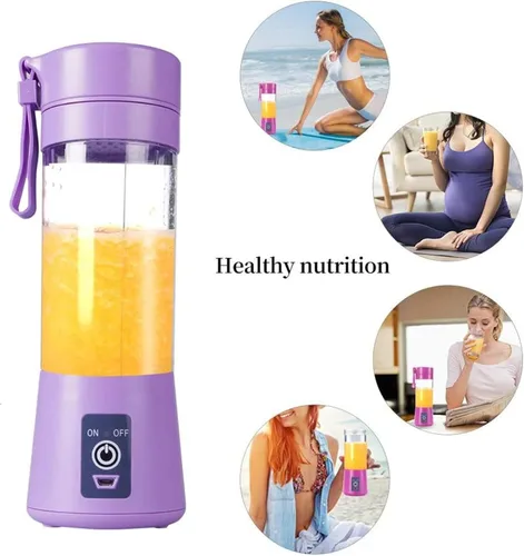 Vista 5 de Licuadora personal portátil con 6 cuchillas, mini exprimidor, licuadora del batido