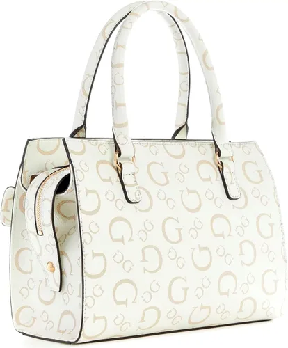 Vista 2 de GUESS Bolso con compartimento con logotipo de Mandarina, Charol blanco