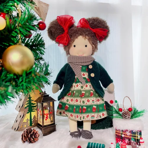 Vista 5 de BlissfulPixie Waldorf - Muñeca de trapo hecha a mano – Peluche de coleccionista personalizado para niños, regalo de cumpleaños con hermosa caja