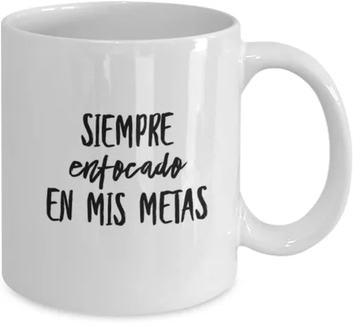 Vista 2 de Siempre enfocado en mis bebidas, cafetería AFIRMACIONES Taza, tazas para café divertidas, tazas de café personalizadas, taza de cafetería