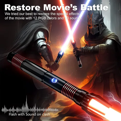 Vista 3 de NSABERS Sable de luz de sable para adultos y niños, disfraz de cosplay recargable