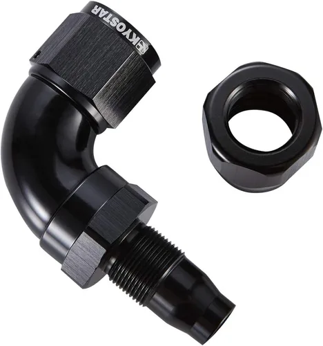 Vista 4 de 10AN Accesorios de 90 Grados para Línea de Combustible de Aceite Trenzada Negra #4416