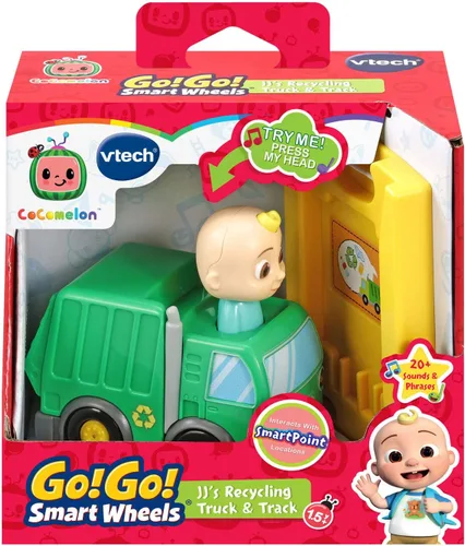 Vista 7 de VTech CoCoMelon Go! Go! Smart Wheels Camión y pista de reciclaje de JJ