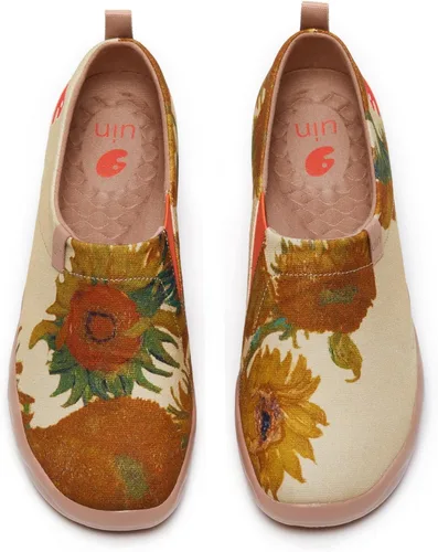 Vista 35 de UIN Zapatos de viaje para caminar para hombre, sin cordones, de lona, informales, ligeros, cómodos y modernos, diseño de perritos felices Ahhhhh