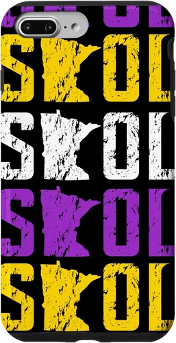 Vista 12 de Funda para iPhone 13 Pro Max SKOL envejecido vikingo vintage morado y amarillo sobre negro