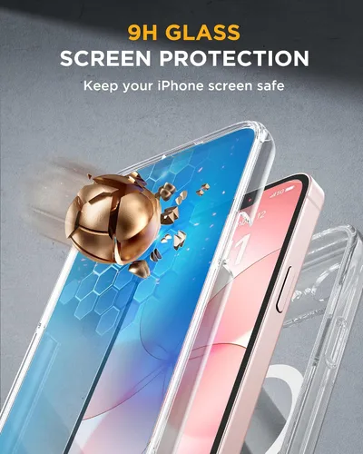 Vista 478 de Miracase Serie de vidrio para iPhone 11 de 6.1 pulgadas, funda protectora de cuerpo completo resistente mejorada con protector de pantalla de vidrio