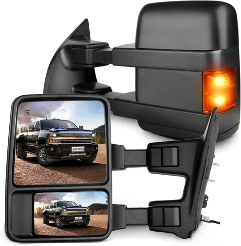 Vista 12 de SCITOO Reemplazo de vidrio para espejo lateral Compatible con Ford F-250 F-350 F-450 F-550 Super Duty 1999-2016 y Ford Excursion 2000-2005, vidrio
