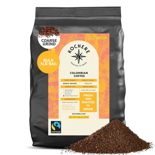 Vista 12 de Café molido colombiano Medellín, granos de café tostado medio de origen único, recién tostado a pedido, café molido orgánico, grado especial