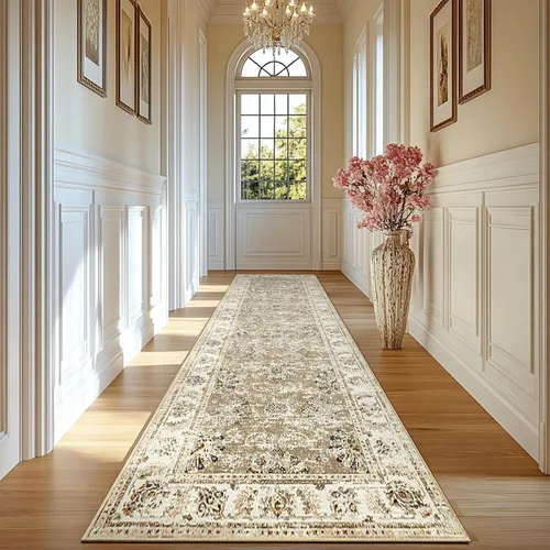 Vista 84 de jinchan Fiora - Alfombra lavable de área pequeña, alfombra de entrada floral de medio círculo de 2 x 3, tapete de media luna de pelo bajo, suave