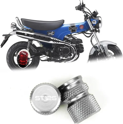 Vista 13 de Suitable for DAX125 ST125 dax125 st125 2026 2025 Motorcycle Modification Wheel and tire Valve caps (Black,ST125)
