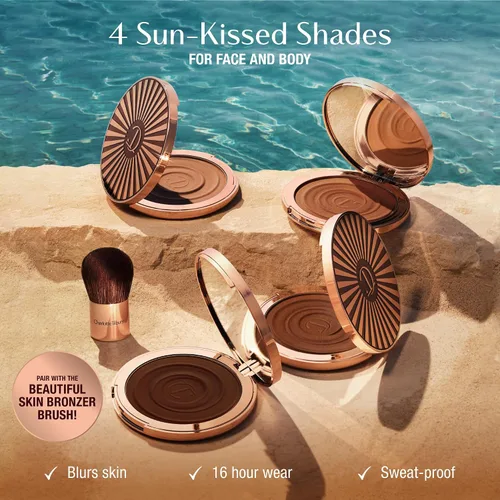 Vista 4 de Charlotte Tilbury Beautiful Skin Face Makeup & Body Cream Bronzer - Hydrating Hyaluronic Acid & Pro Vitamin D3 to Blur for a Sun-Kissed Glow - Up to