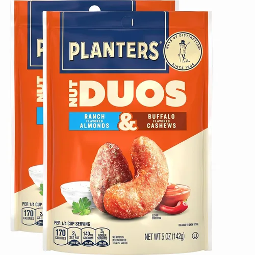 Vista 12 de PLANTERS Nut Duos, Espresso Avellanas y Cacao Anacardos, Asados, 5 Oz