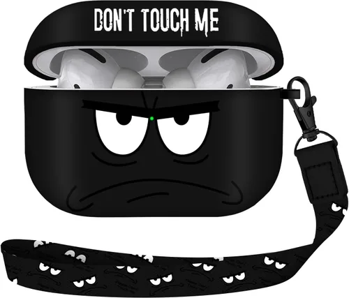Vista 8 de Funda para Airpods Pro de 2ª Generación Caso 2022, Don't Touch Me para Airpods Pro 2 Funda con Llavero/Cordón Funda Suave Bonita Resistente a Golpes