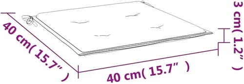 Vista 8 de Cojines para sillas de jardín, 6 unidades, color antracita, de 15.7 x 15.7 x 1.2 pulgadas, cojines de tela Oxford para sillas de Comedor para sillas