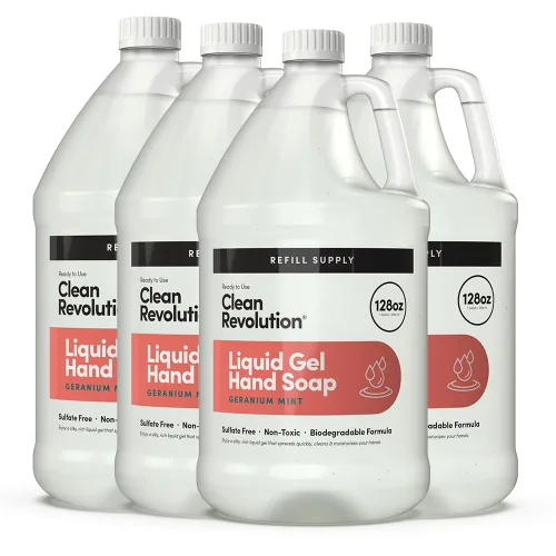 Vista 35 de Clean Revolution Jabón de manos en gel líquido, líquido sedoso rico, espuma rápida, enjuague rápido, contiene aceites esenciales reales