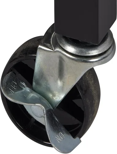 Vista 7 de eHemco - Isla para cocina, con cubierta de bambú con base negra o blanca, Rayón derivado del bambú, Negro Base Cajón, Gabinete de Almacenamiento