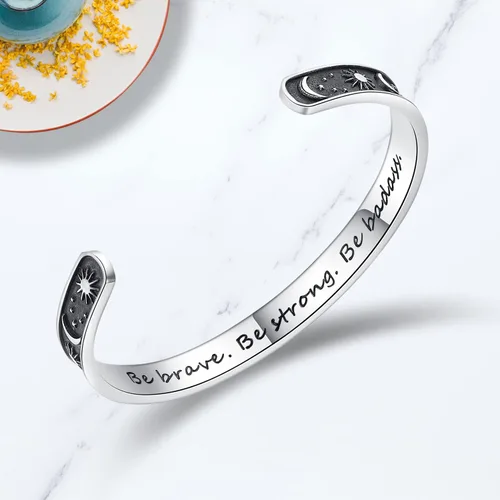 Vista 2 de TONY & SANDY - Brazaletes motivacionales para mujeres, adolescentes o niñas, regalos de cumpleaños personalizados para mamá, hija, hermana o amigas