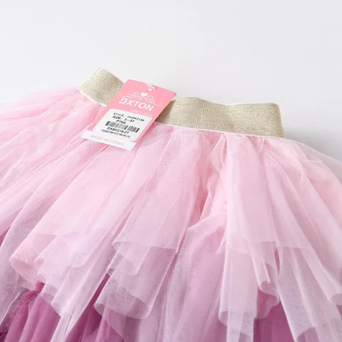 Vista 3 de DXTON Vestidos tutú para niñas y niñas, falda de tul con flores arcoíris