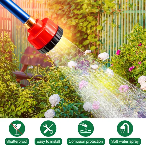 Vista 5 de Dreyoo Boquilla de riego de jardinería de 2000 agujeros para jardín al aire libre, rociador de ducha de jardín de 11 Gpm compatible con boquillas