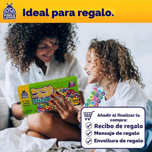 Vista 7 de 45 hoja cero y pegatinas con fragancia para niños(as) y maestros(as) Paquete megavariedado, paquete de Purple Ladybug Novelty, con 15 diferentes