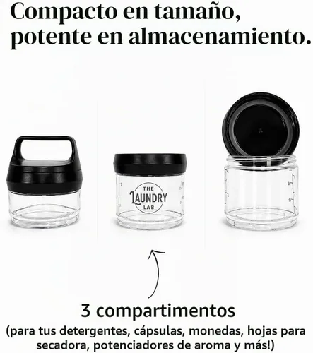 Vista 4 de Botella de The Laundry Lab: Botella de detergente para ropa – Recargable, a prueba de fugas, portátil, compacta para apartamentos, dormitorios